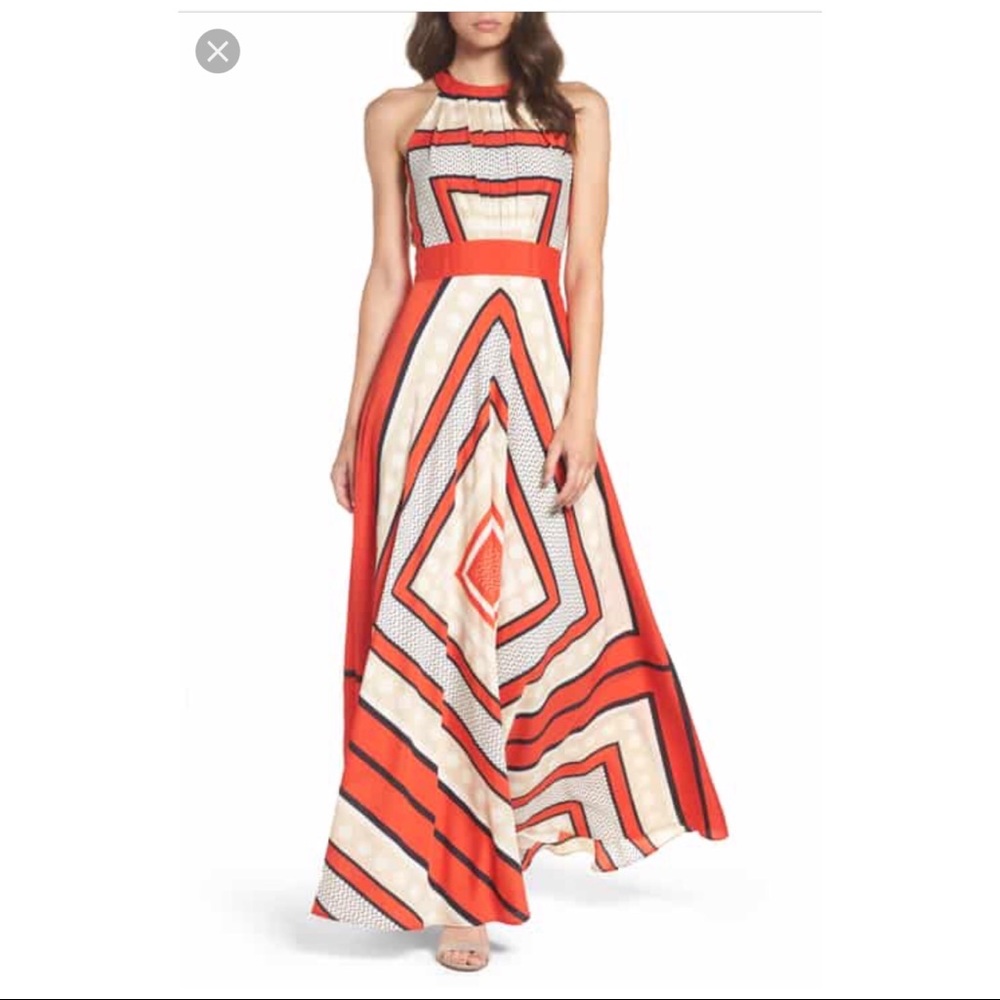 Eliza J. Scarf print maxi dress - Size 6. EUC.